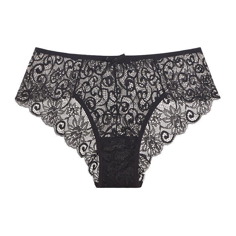 Sexy Mid-waist Lace Lace Women's Briefs For Women - Mubimart -  