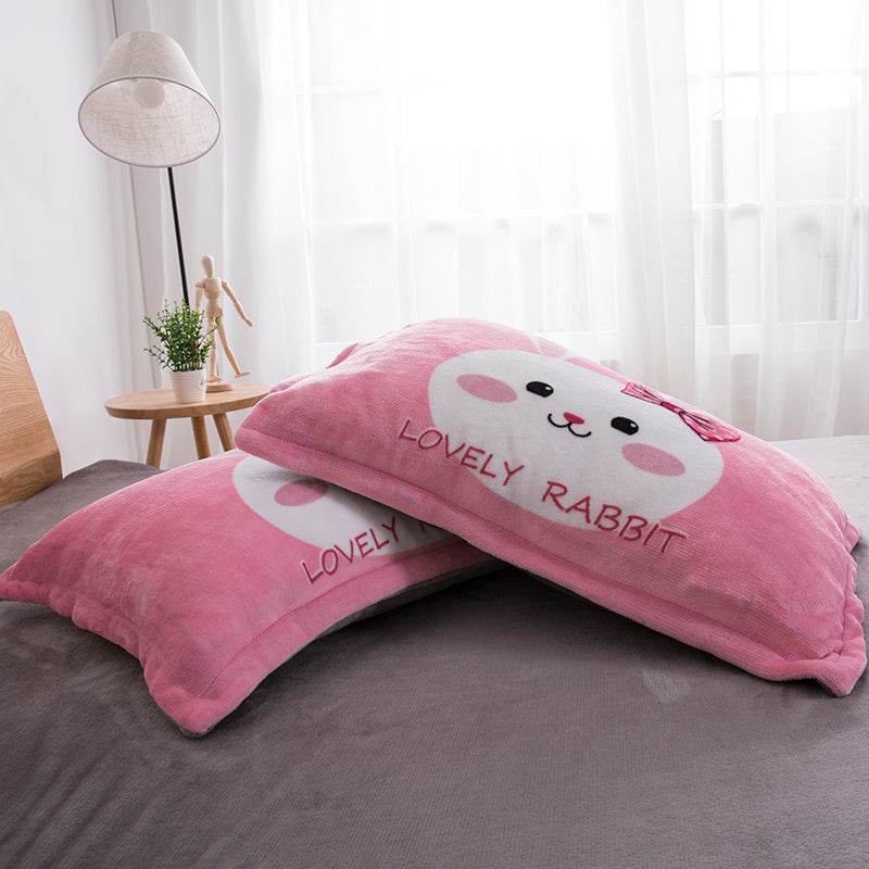 Pillowcases With A Pair Of Warm Coral Fleece - Mubimart