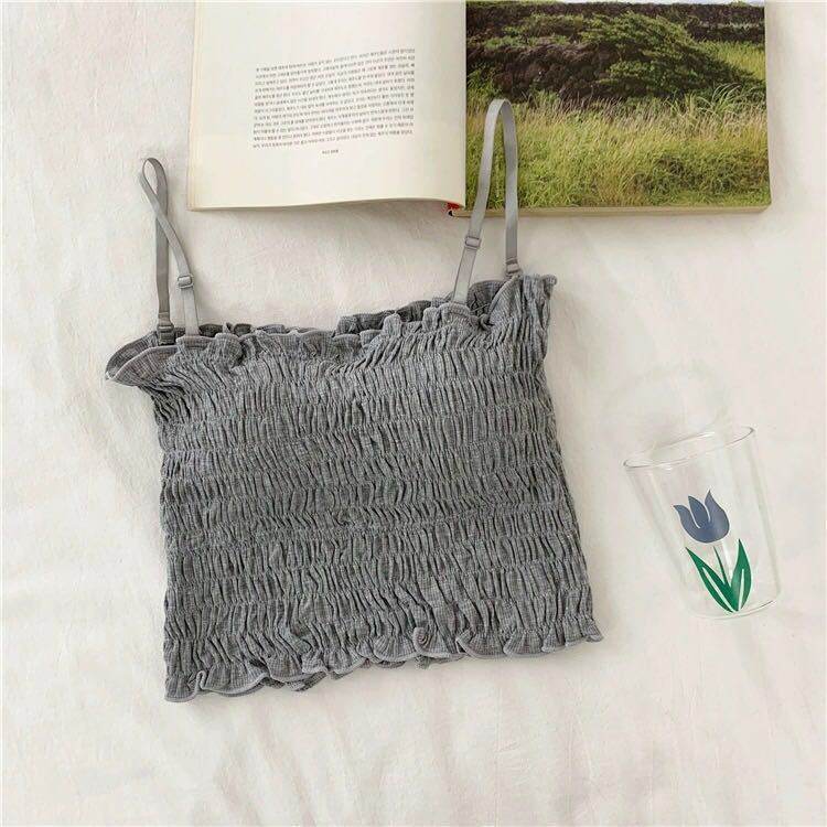 Ladies Fashion Wrap Chest Camisole Bottom Vest - Mubimart