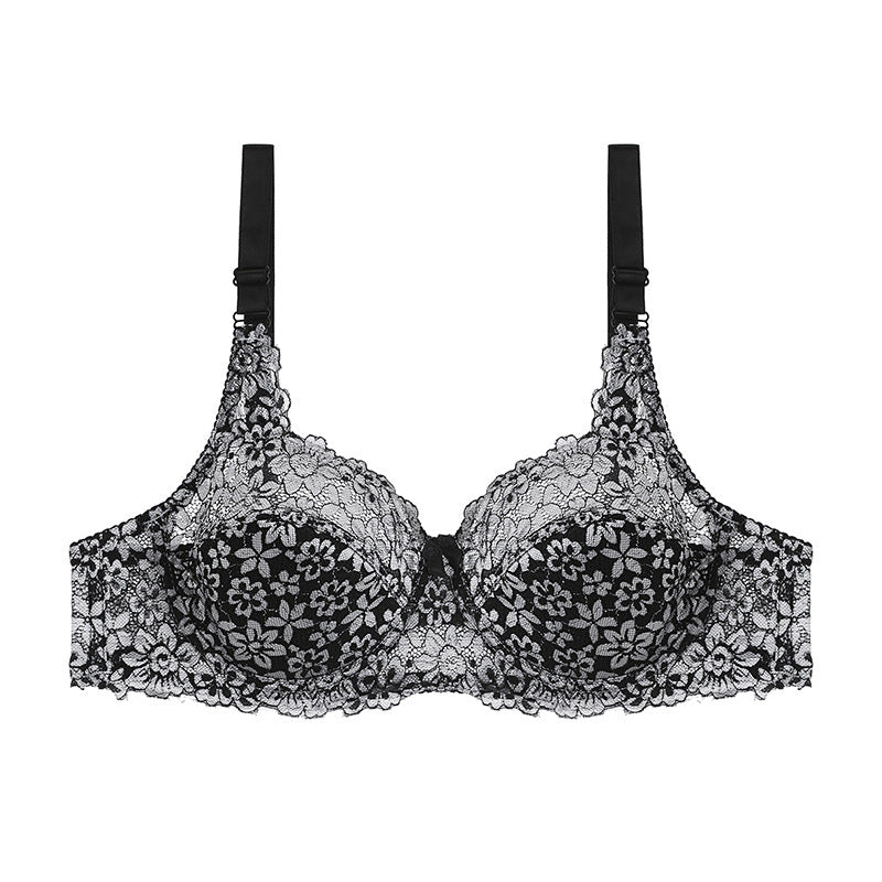 Women's Plus Size Lace Perspective Lingerie Fashion Bra - Mubimart - Lingerie bra 