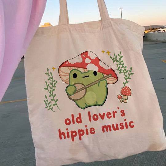 Floral Women Canvas Tote Bag Girl Reu - Mubimart