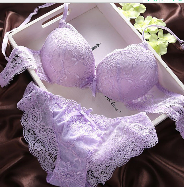 Sexy Lingerie Full Lace Bra Set - Mubimart -  