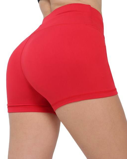 Workout Shorts For Women Seamless Biker Short Pants Black - Mubimart