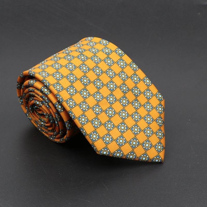 Super Soft Bohemian Silk Ties Men's Fashion 75mm Necktie - Mubimart