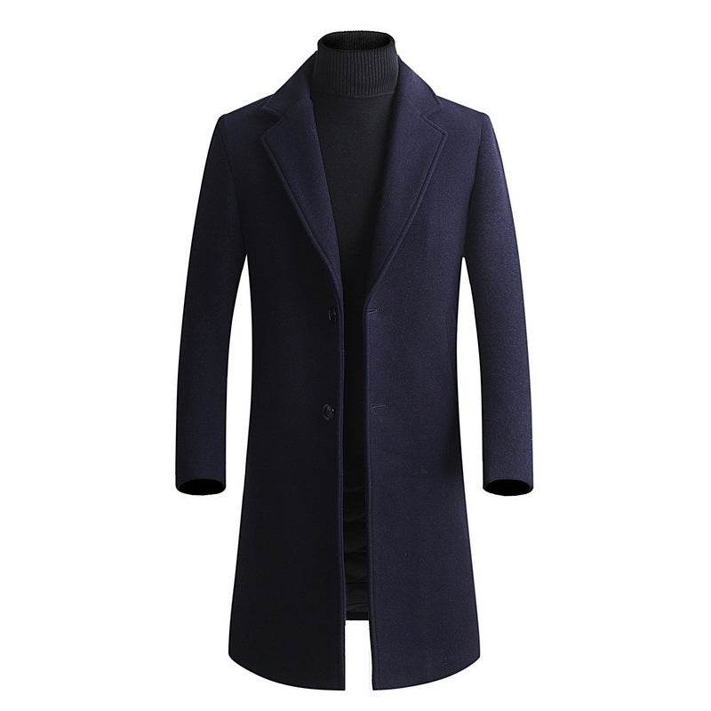 Plain wool trench coat - Mubimart