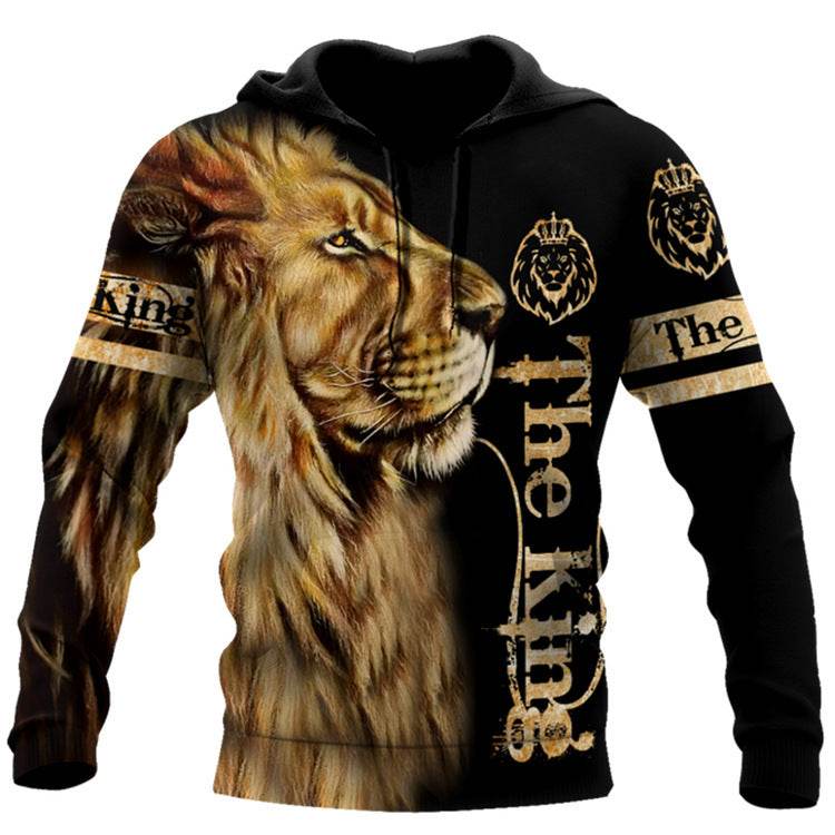 Hoodies For Men Cool Animal Print Street Trend - Mubimart