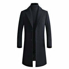 Plain wool trench coat