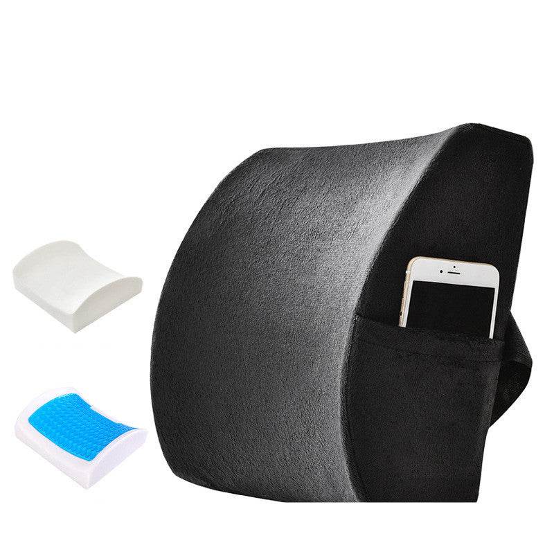 Office Lumbar Support Gel Memory Foam Lumbar Pillow - Mubimart