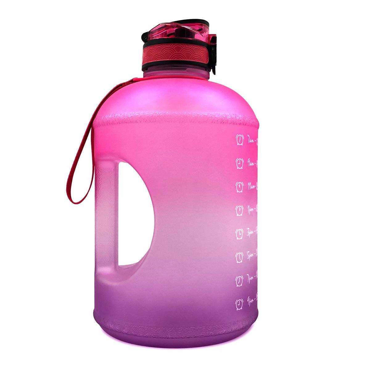 Sports Bottle Plastic Bouncing Cup Frosted Gradient Fitness Space Cup - Mubimart