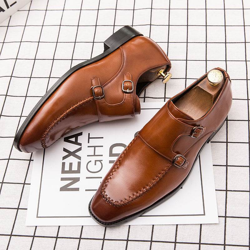 Men's British retro dress shoes - Mubimart