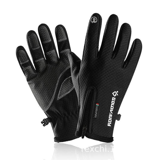 Cycling Gloves Plus Velvet Winter Warm Gloves - Mubimart
