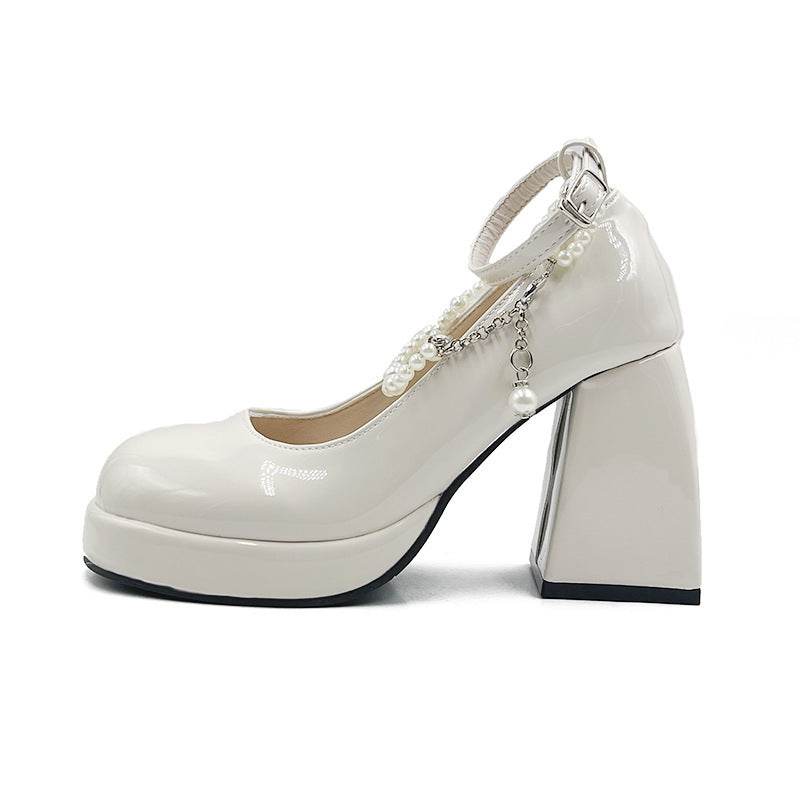 Thick Heel Mary Jane Shoe Girl - Mubimart