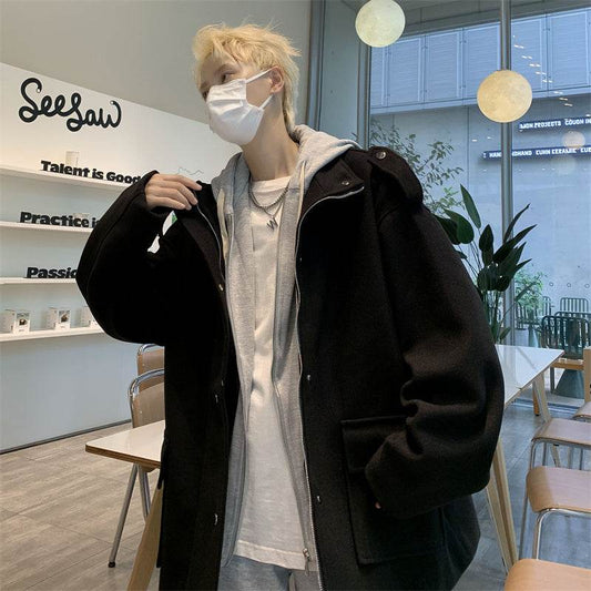 Autumn And Winter Woolen Coats For Men - Mubimart