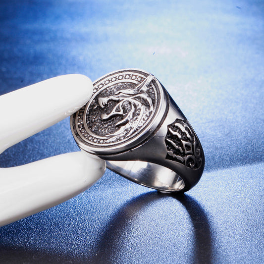 Krieger Vintage Herren Jäger Wolf Ring