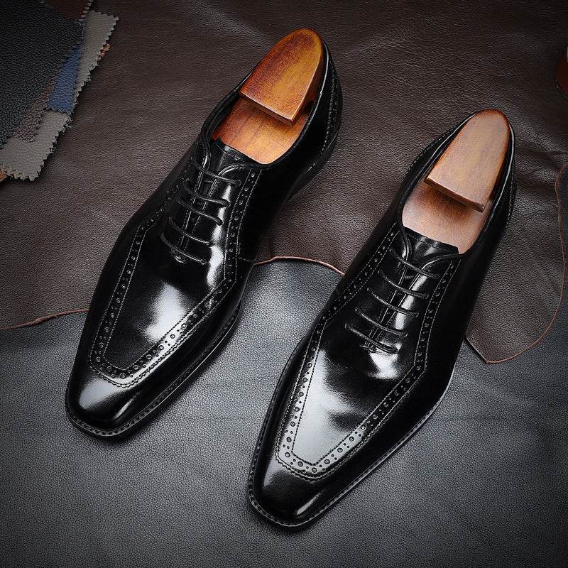 Oxford Men's Formal Dress Single Shoes Leather - Mubimart