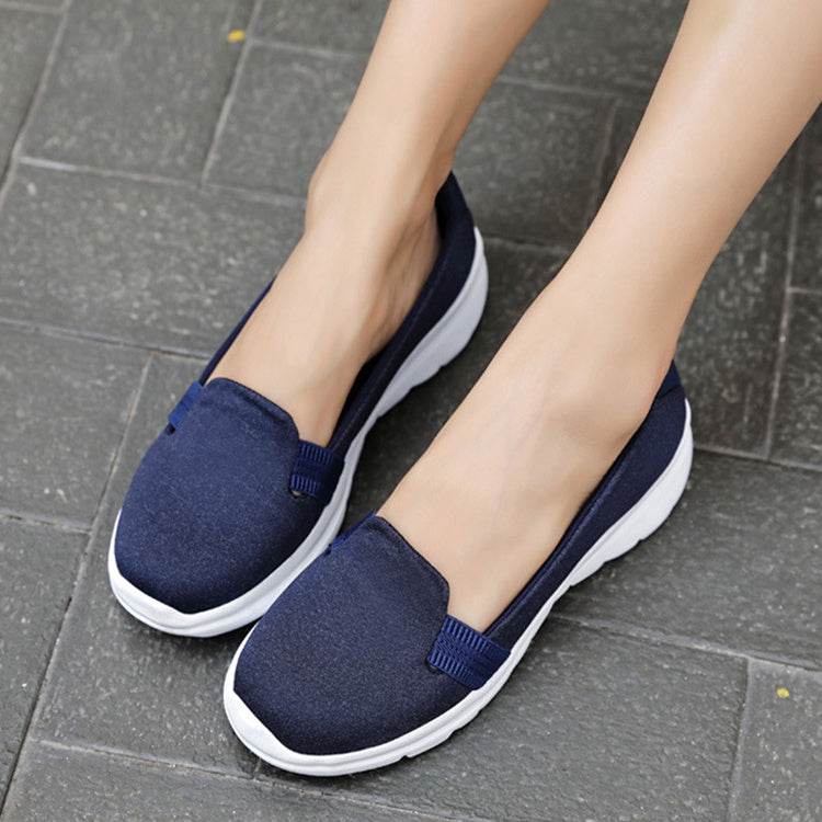 Soft Mesh Shoes Breathable Slip On Lazy Shoes Loafers Women - Mubimart