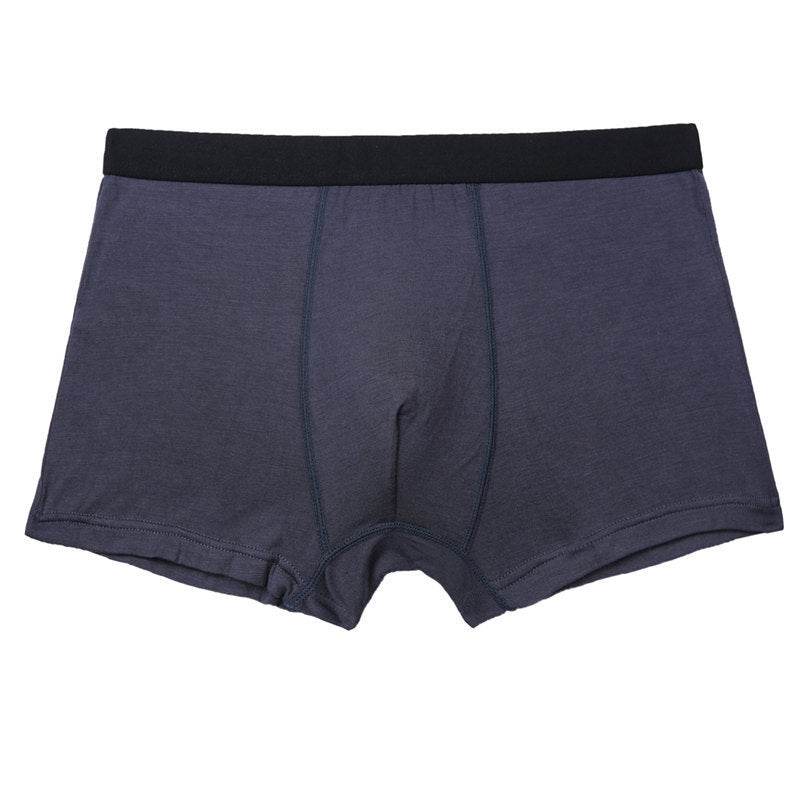 Pure Color Bamboo Fiber Men Underwear - Mubimart