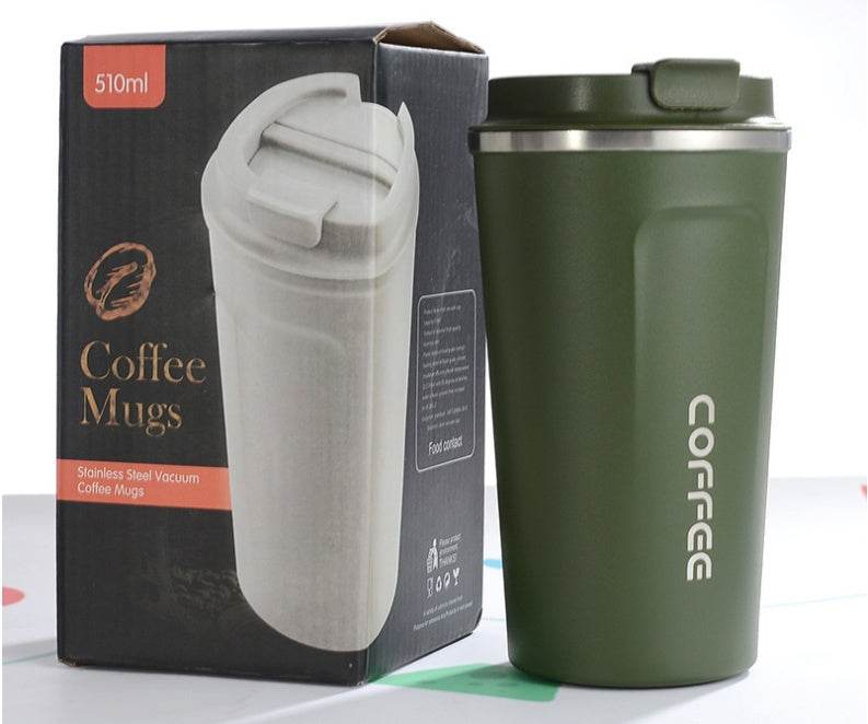 Travel Office Car Stainless Steel Thermal Vacuum Coffee Mug - Mubimart