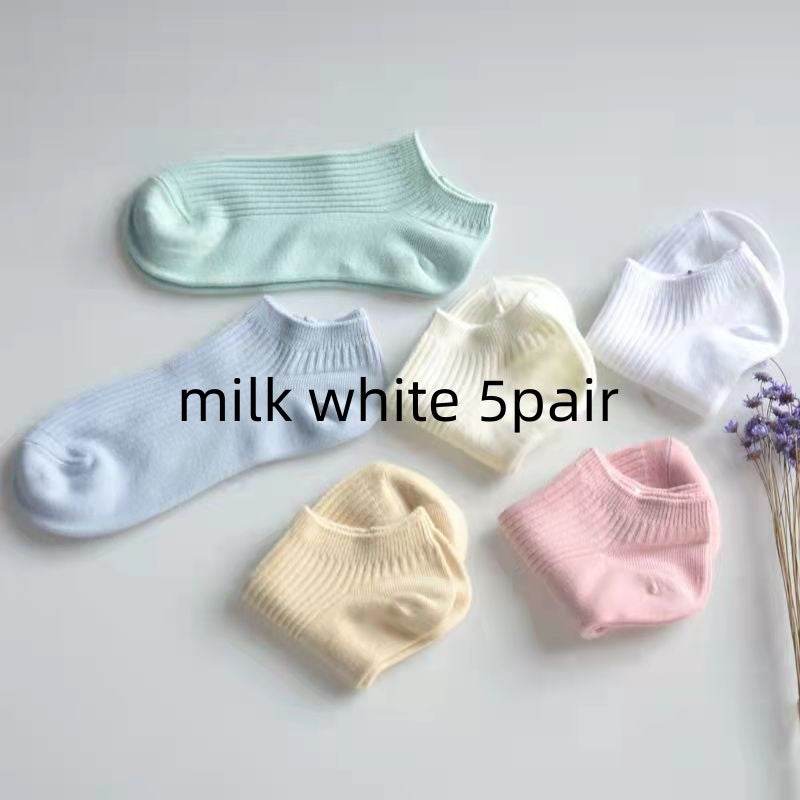 Women's Low-cut Athletic Socks Sweat-absorbent Short Waist Female Cotton Socks - Mubimart