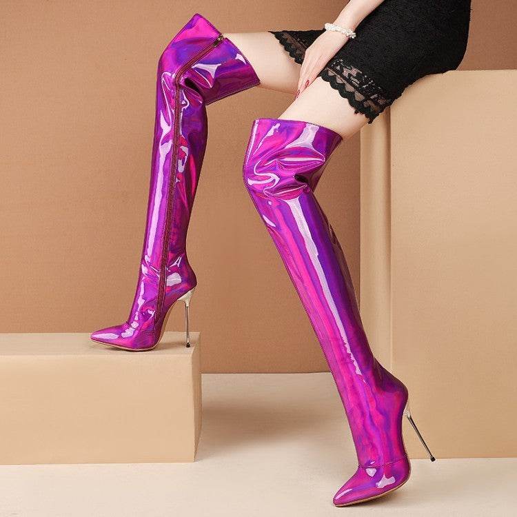 European And American Shiny Phantom Stilettos - Mubimart
