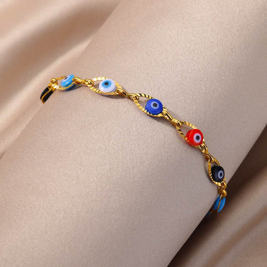 Enamelled Lucky Beaded Bracelet Prayer Jewelry For Women - Mubimart