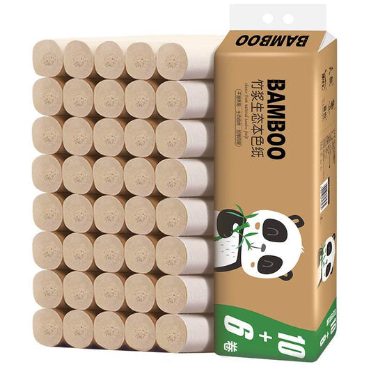 64 Rolls Of Toilet Paper Bamboo Pulp Natural Coreless Roll Paper Wholesale Household Toilet Paper Thickened Tissue Roll Paper Full Box Of Affordable - Mubimart
