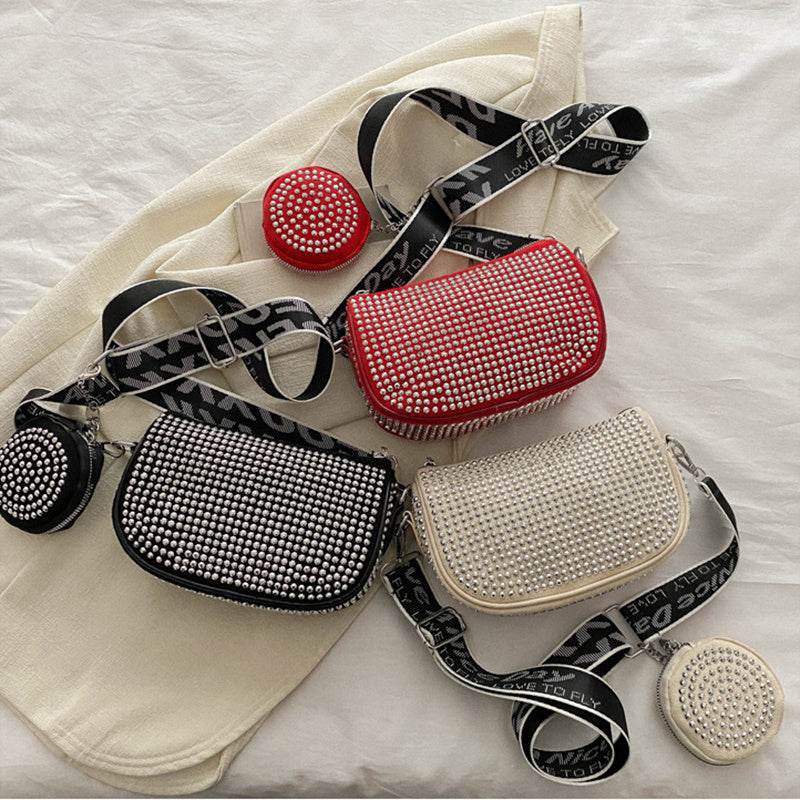 Rhinestone Shoulder Bag With Small Purse Fashion Party Underarm Crossbody Bag For Women Luxury Designer Bags - Mubimart
