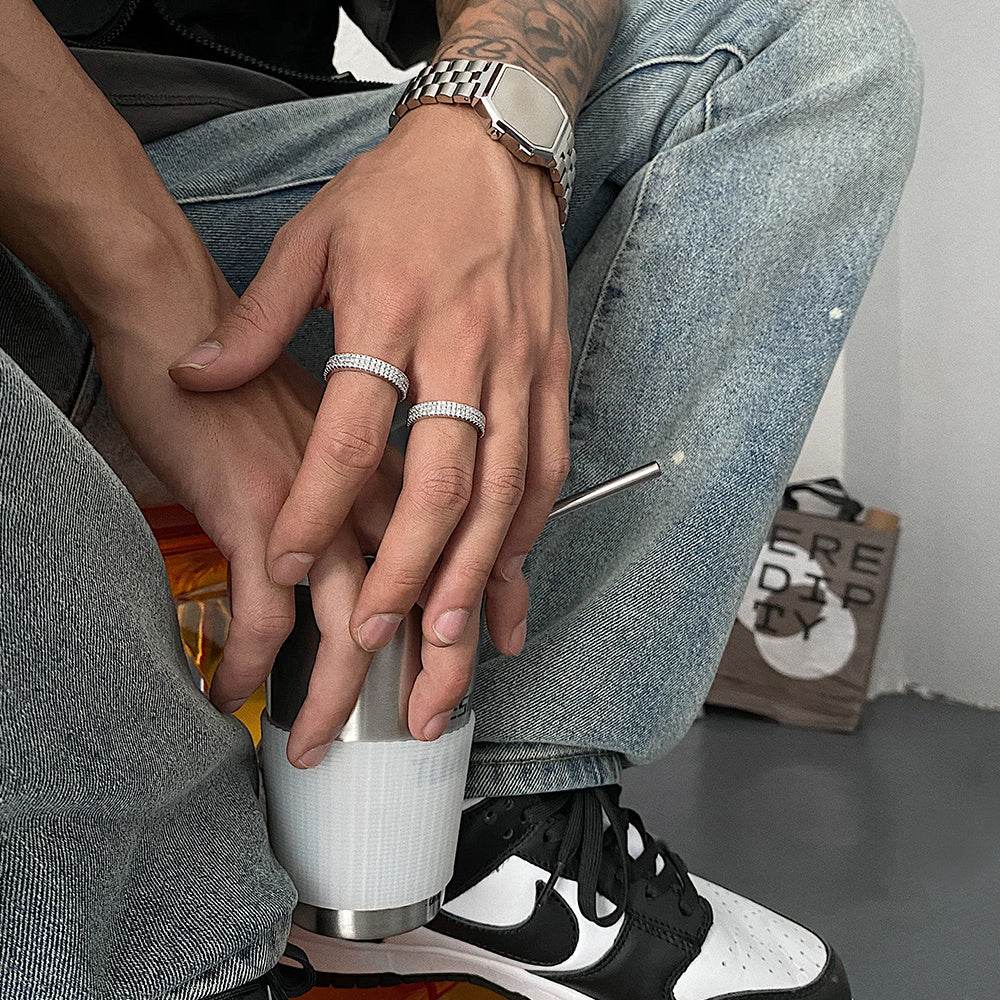 Cuban Diamond Fashion Ring For Men - Mubimart