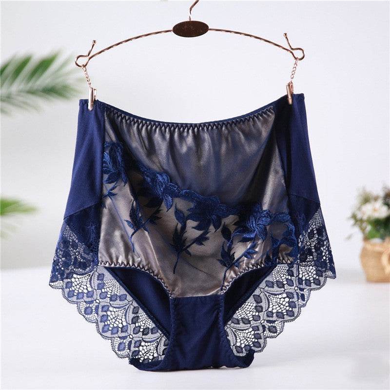 Embroidered modal high waist panties - Mubimart