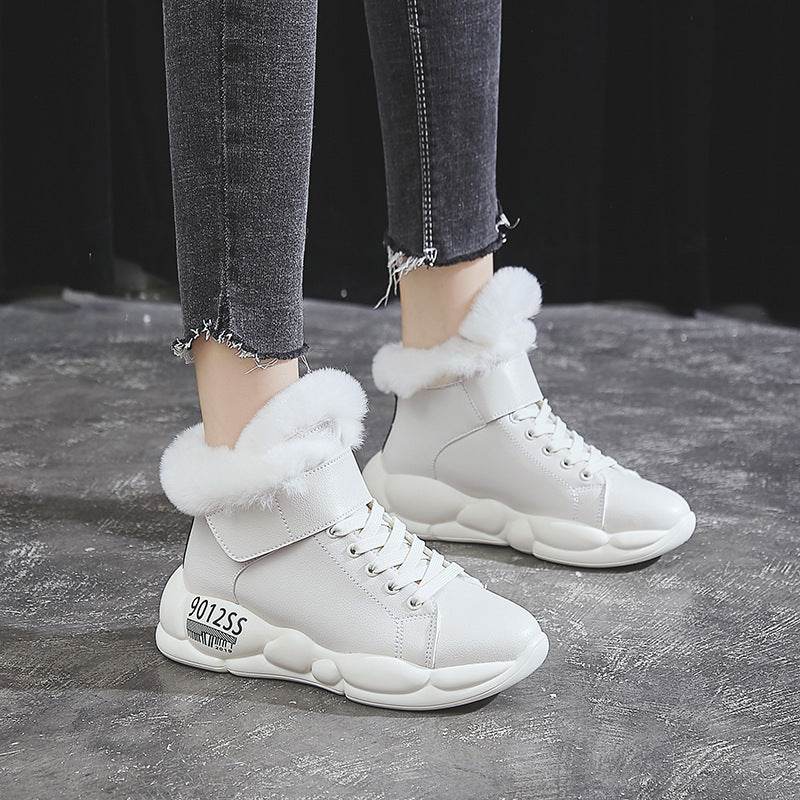 Warm snow boots high boots - Mubimart