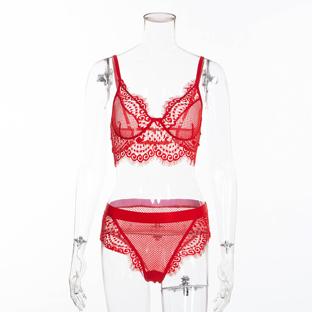 Lace erotic lingerie set - Mubimart -  