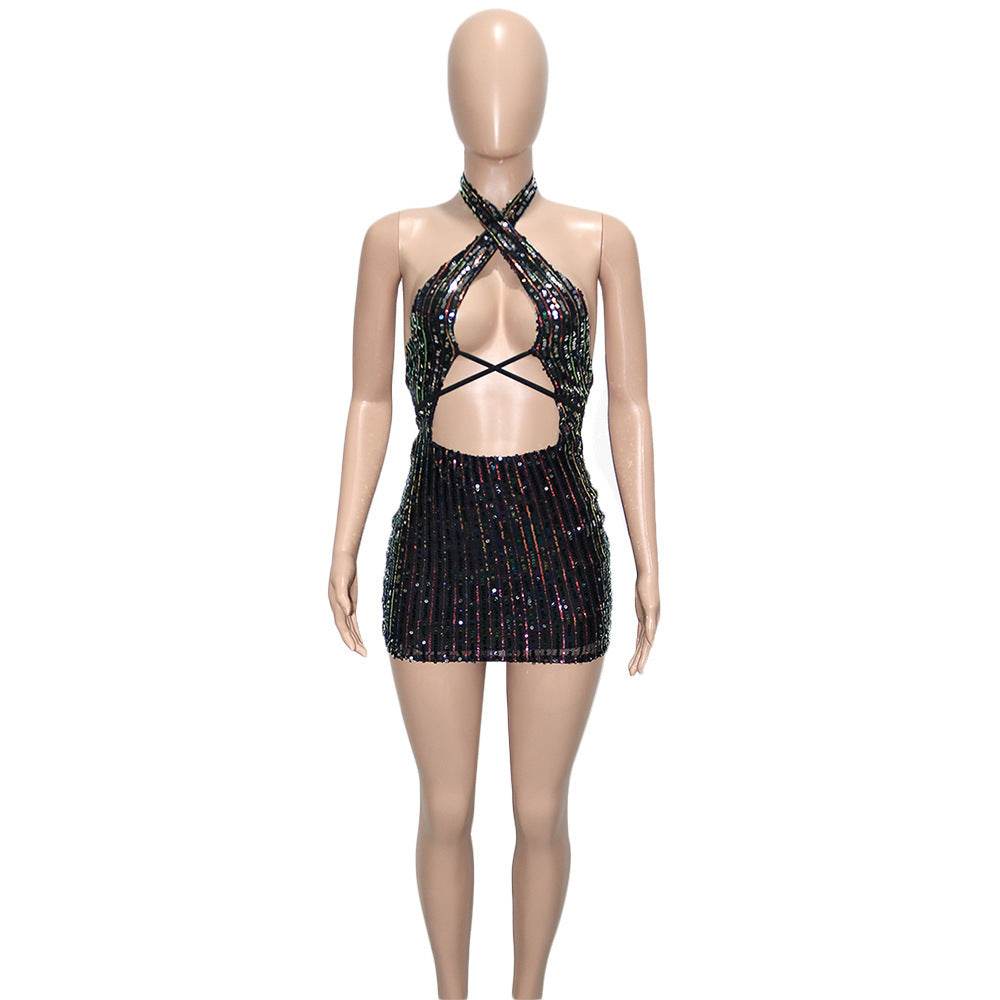 Prom Ladies Dress Elegant Sequin Dress - Mubimart