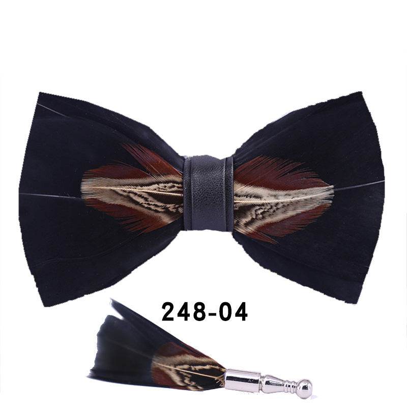 Feather Bow Tie Bow Tie - Mubimart