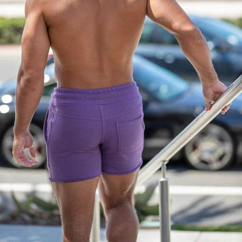 Muscle Workout Brothers Men's Terry Leisure Training Shorts - Mubimart