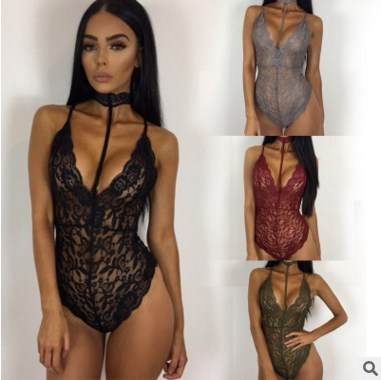 Sexy lace bodysuit - Mubimart