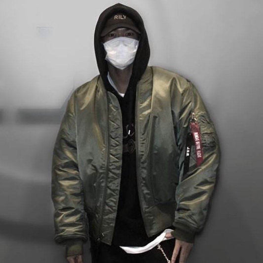 American bomber jacket oversized bread suit - Mubimart