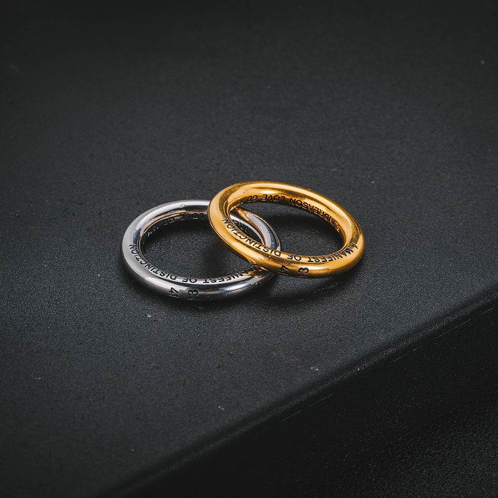 Love Ring Titanium Steel Ring Accessories For Men And Women - Mubimart