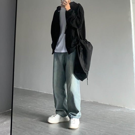 Wide-leg Jeans Men And Women - Mubimart
