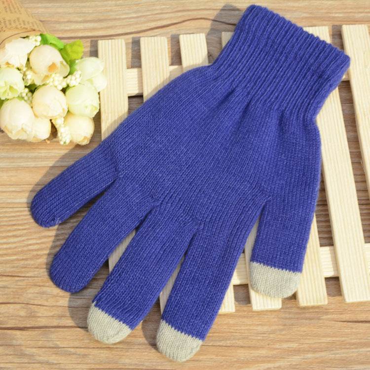 Touch screen gloves warm knit wool touch screen gloves winter touch gloves - Mubimart
