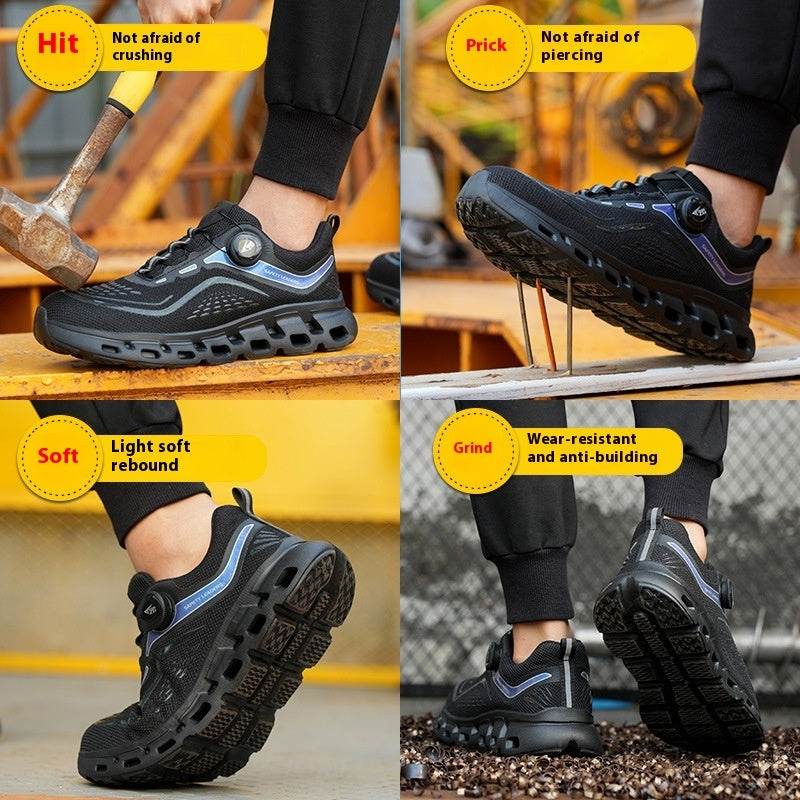 Anti-smashing Anti-penetration Steel Toe Breathable And Wearable Safety Shoes - Mubimart