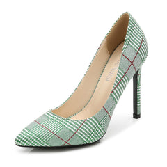 Lightweight houndstooth stiletto heels