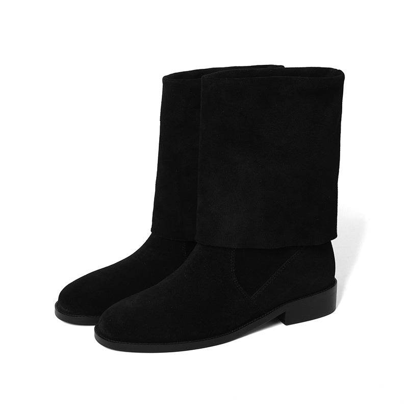 Tall Flat Retro Cowboy Boots Women's - Mubimart