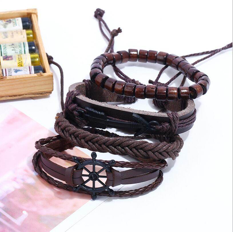 New Retro Student Beaded Bracelet Set Hand Weaving Bracelet Women - Mubimart