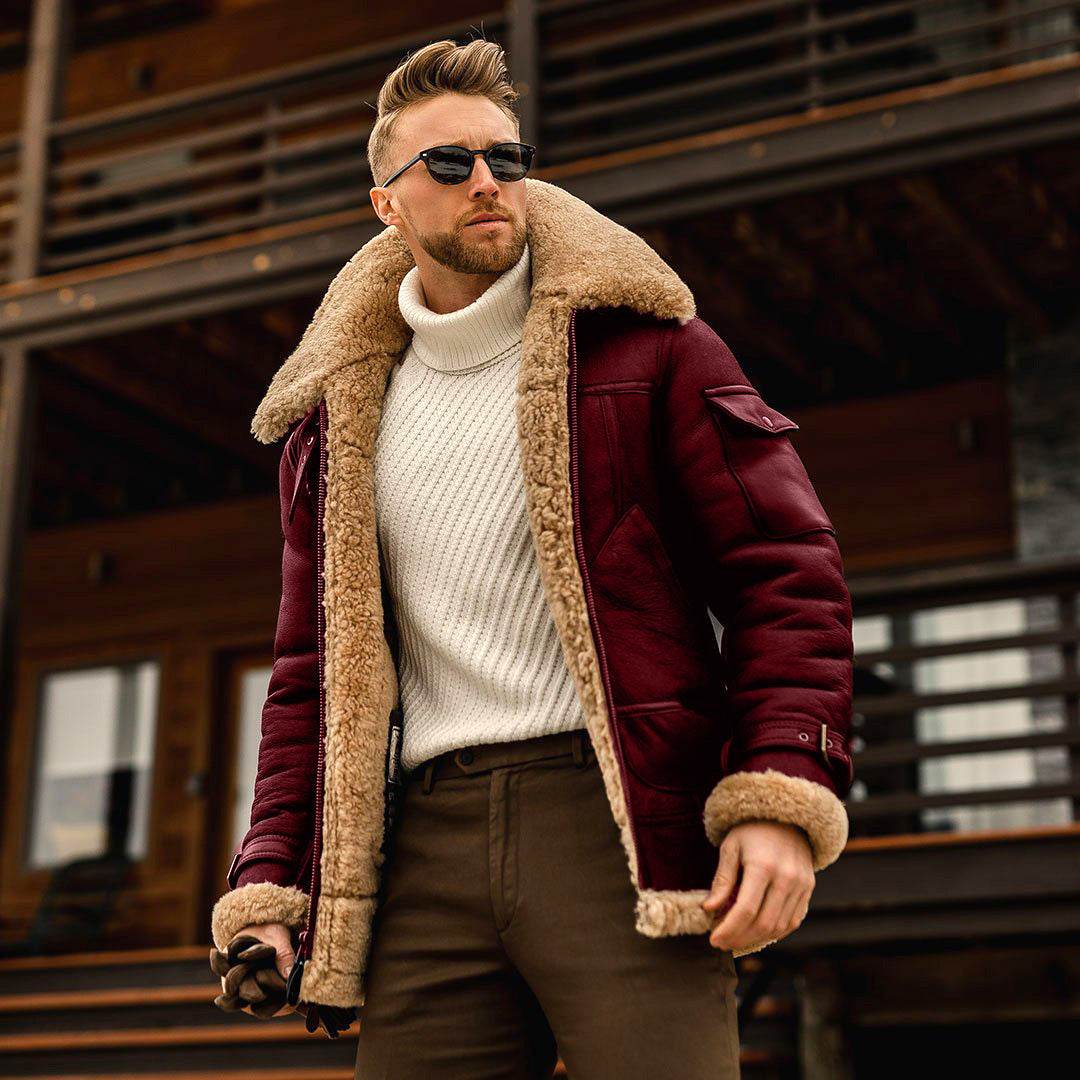 Winter Jacket Mens Military Fleece Warm Jackets Male Fur Collar Coats Army Tactical Jacket - Mubimart