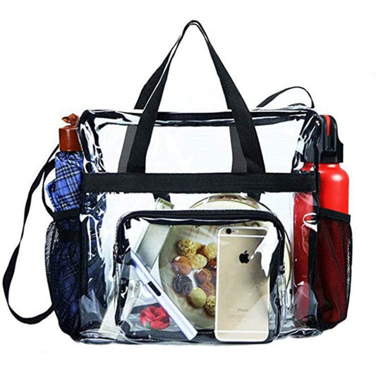 Portable Transparent Shoulder Crossbody Bag Tote Satchel Handbag For Women - Mubimart