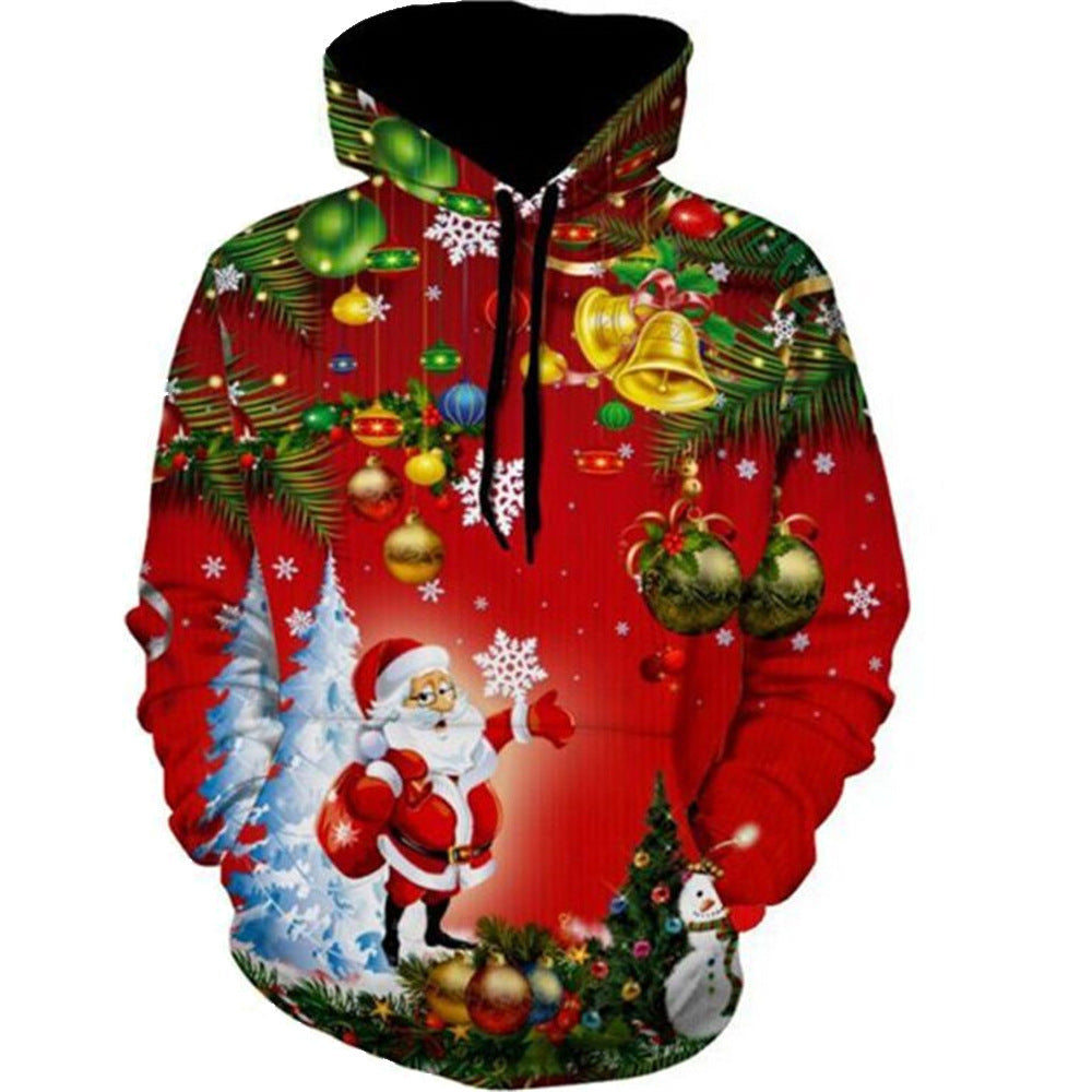 Digital Printed Hooded Plus Size Sweatshirt - Mubimart - Sweatshirt 