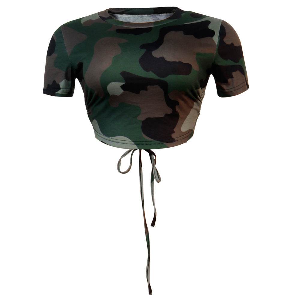 Backless Navel T-shirt - Mubimart