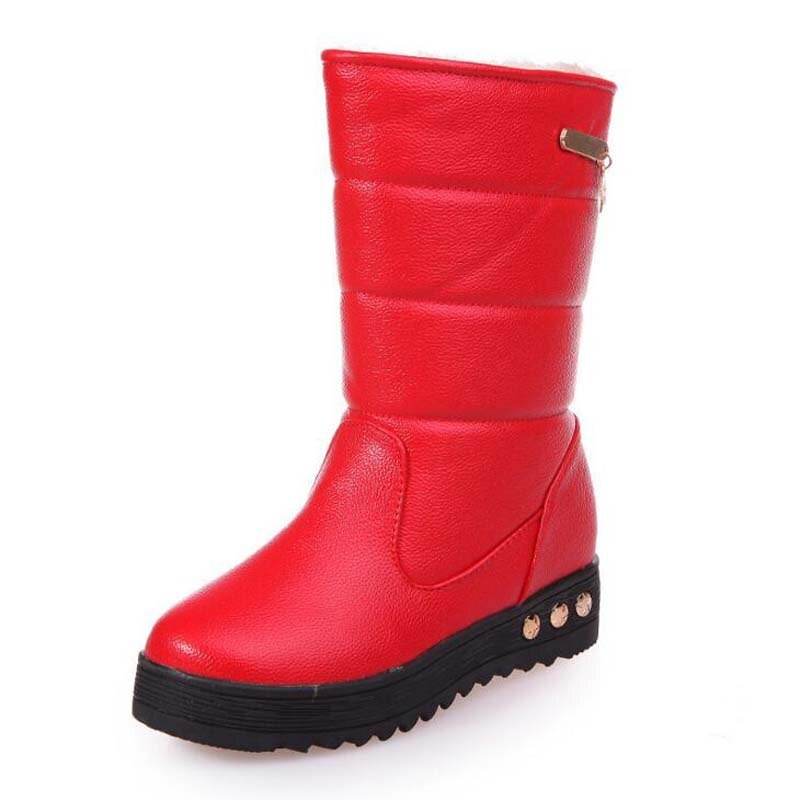 Plush padded snow boots - Mubimart