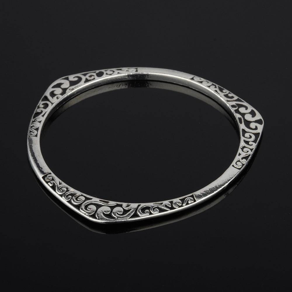 Silver bangle bracelet - Mubimart