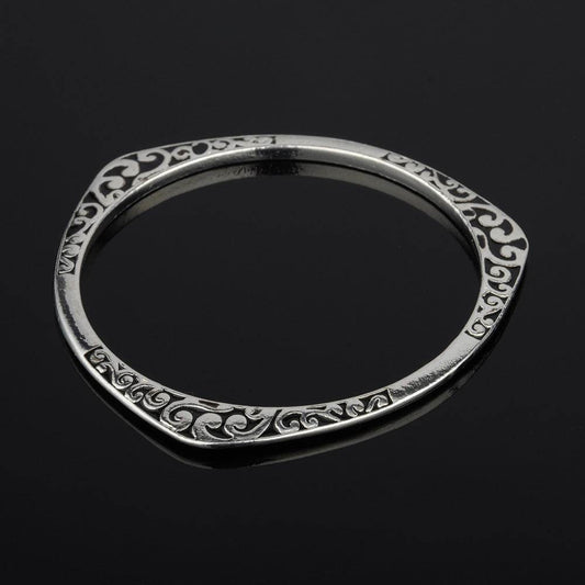 Silver bangle bracelet - Mubimart